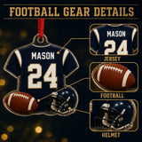 Personalized American Football Jersey Acrylic Ornament - Custom Name and Number - image 4