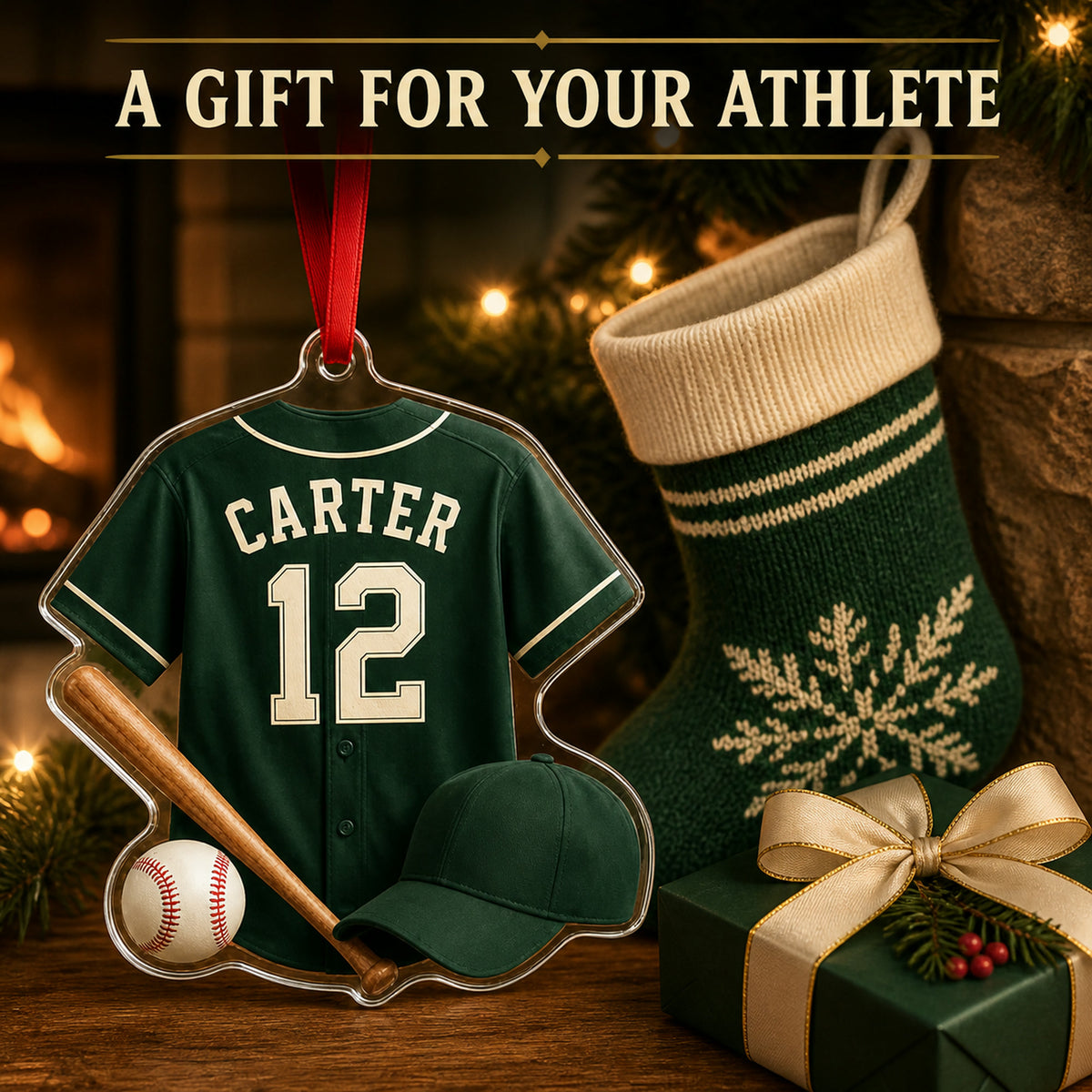 Personalized Baseball Jersey Acrylic Ornament - Custom Name and Number - image 8