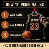 Personalized Basketball Jersey Acrylic Ornament - Custom Name and Number - image 5