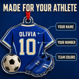 Personalized Soccer Jersey Acrylic Ornament - Custom Name and Number - image 3