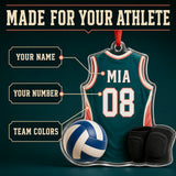 Personalized Volleyball Jersey Acrylic Ornament - Custom Name and Number - image 3