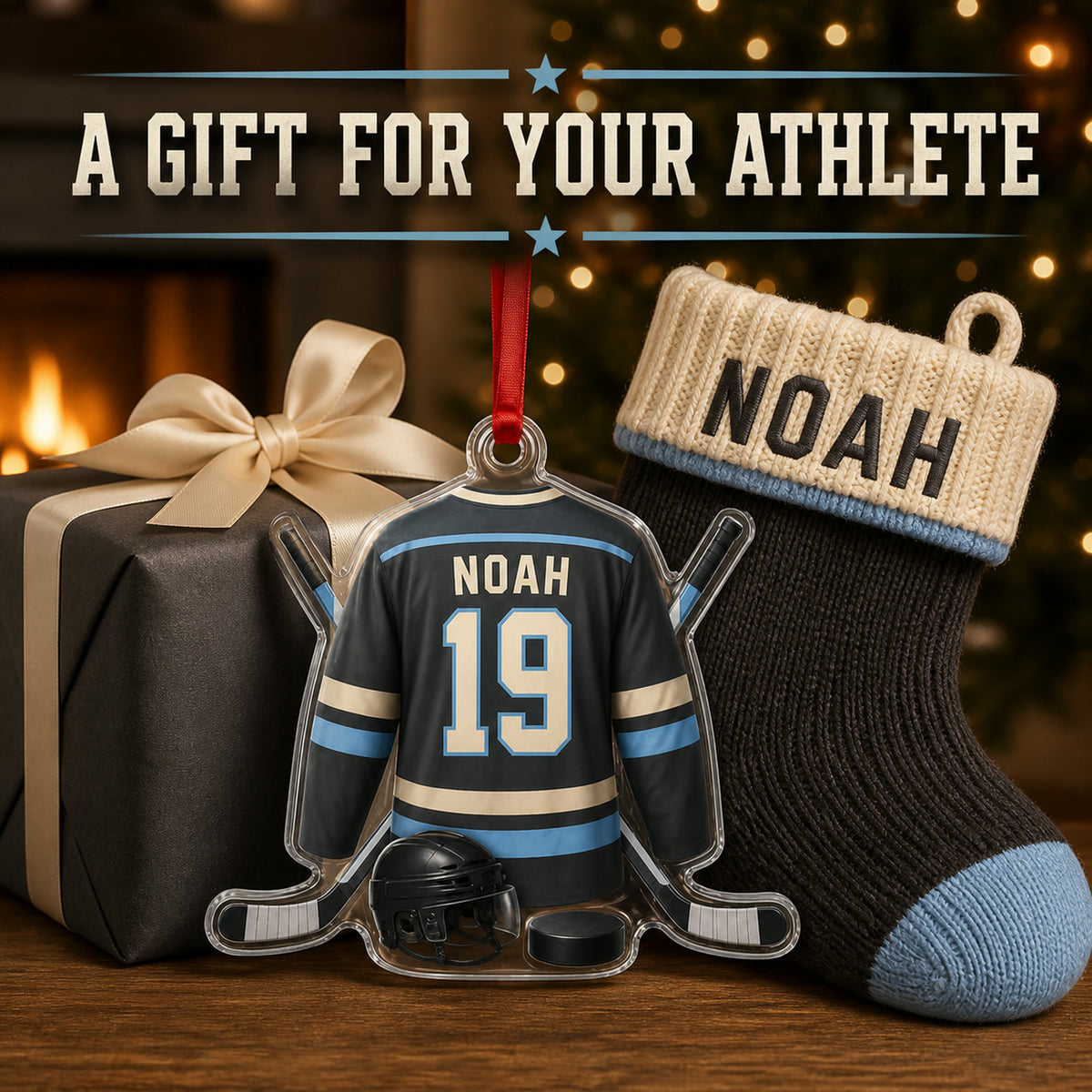 Personalized Ice Hockey Jersey Acrylic Ornament - Custom Name and Number - image 8