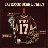 Personalized Lacrosse Jersey Acrylic Ornament - Custom Name and Number - image 4