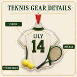 Personalized Tennis Jersey Acrylic Ornament - Custom Name and Number - image 4