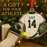 Personalized Tennis Jersey Acrylic Ornament - Custom Name and Number - image 8