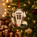 Personalized Cricket Jersey Acrylic Ornament - Custom Name and Number - image 2