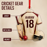 Personalized Cricket Jersey Acrylic Ornament - Custom Name and Number - image 4