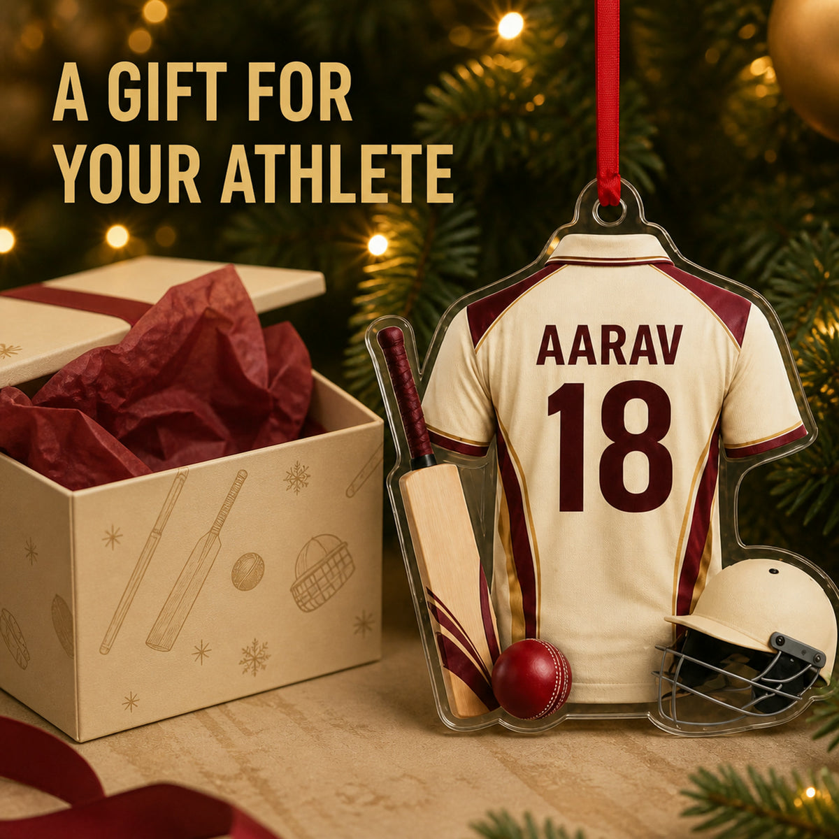 Personalized Cricket Jersey Acrylic Ornament - Custom Name and Number - image 8