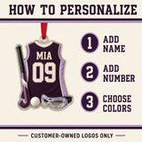 Personalized Field Hockey Jersey Acrylic Ornament - Custom Name and Number - image 5