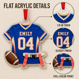 Personalized Girls Flag Football Jersey Acrylic Ornament - Custom Name and Number - image 6