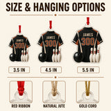 Personalized Bowling Jersey Acrylic Ornament - Custom Name and Number - image 7
