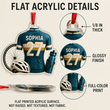 Personalized Road Cycling Jersey Acrylic Ornament - Custom Name and Number - image 6