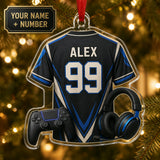 Personalized Esports Jersey Acrylic Ornament - Custom Name and Number - image 1