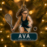Personalized Squash Photo Acrylic Ornament - Custom Athlete Christmas Keepsake - image 3