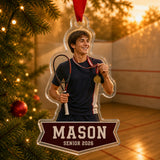 Personalized Squash Photo Acrylic Ornament - Custom Athlete Christmas Keepsake - image 4