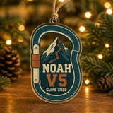 Personalized Rock Climbing Photo Acrylic Ornament - Custom Athlete Christmas Keepsake - image 2