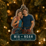 Personalized Rock Climbing Photo Acrylic Ornament - Custom Athlete Christmas Keepsake - image 3