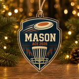 Personalized Disc Golf Photo Acrylic Ornament - Custom Athlete Christmas Keepsake - image 2
