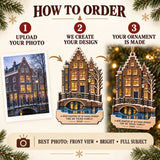 Personalized Amsterdam Canal Christmas Wood Ornament - Custom Keepsake - image 5