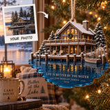 Personalized Home On The Water Wood Ornament - Custom Keepsake - image 1