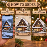 Personalized Japanese Snow Minka Wood Ornament - Custom Keepsake - image 4