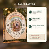 Personalized Pet Memorial Rainbow Wood Ornament - Custom Keepsake - image 3