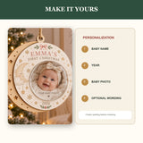 Personalized Baby First Christmas Wood Ornament - Custom Keepsake - image 5