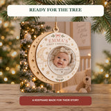 Personalized Baby First Christmas Wood Ornament - Custom Keepsake - image 6