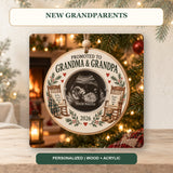 Personalized New Grandparents Wood Ornament - Custom Keepsake - image 2