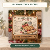 Personalized Handwritten Recipe Wood Ornament - Custom Keepsake - image 2