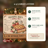 Personalized Handwritten Recipe Wood Ornament - Custom Keepsake - image 3