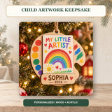 Personalized Child Artwork Wood Ornament - Custom Keepsake - image 2