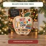 Personalized Teacher Wood Ornament - Custom Keepsake - image 6