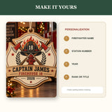 Personalized Firefighter Wood Ornament - Custom Keepsake - image 5