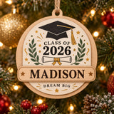 Personalized Graduation Wood Ornament - Custom Keepsake - image 1