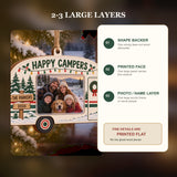 Personalized Happy Campers Wood Ornament - Custom Keepsake - image 3
