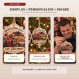 Personalized Firefighter Wood Ornament - Custom Keepsake - image 7