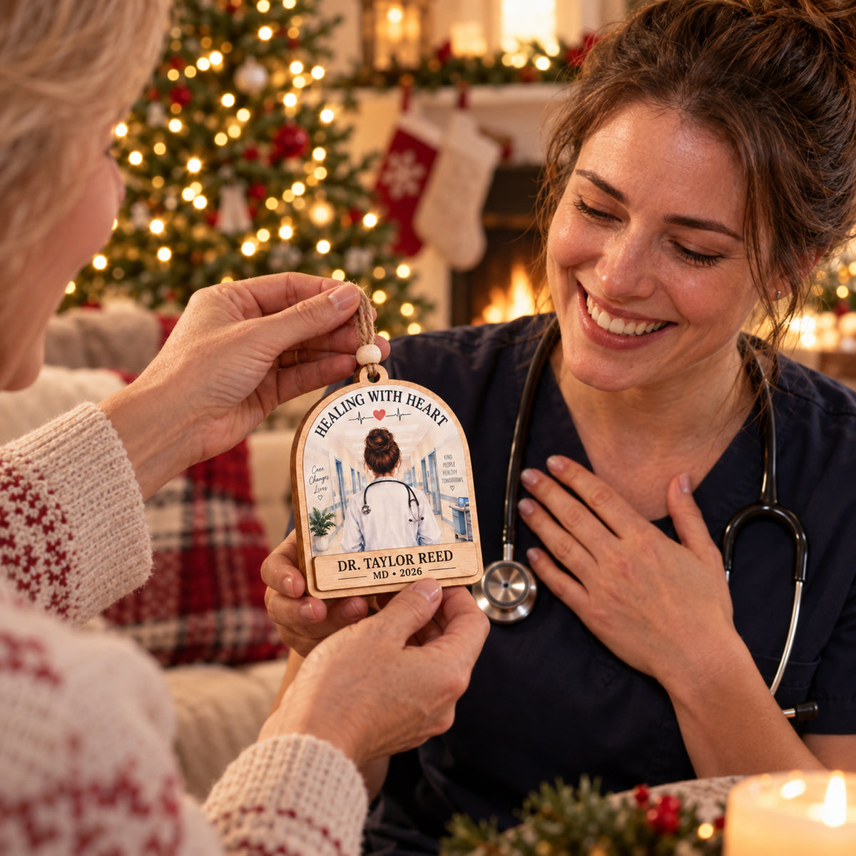 Personalized Doctor Wood Ornament - Custom Keepsake - image 3