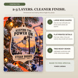 Personalized Power Lineman Wood Ornament - Custom Keepsake - image 4