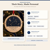 Personalized Zodiac Star Map Wood Ornament - Custom Keepsake - image 2