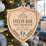 Personalized Nicu Tiny But Mighty Wood Ornament - Custom Keepsake - image 1