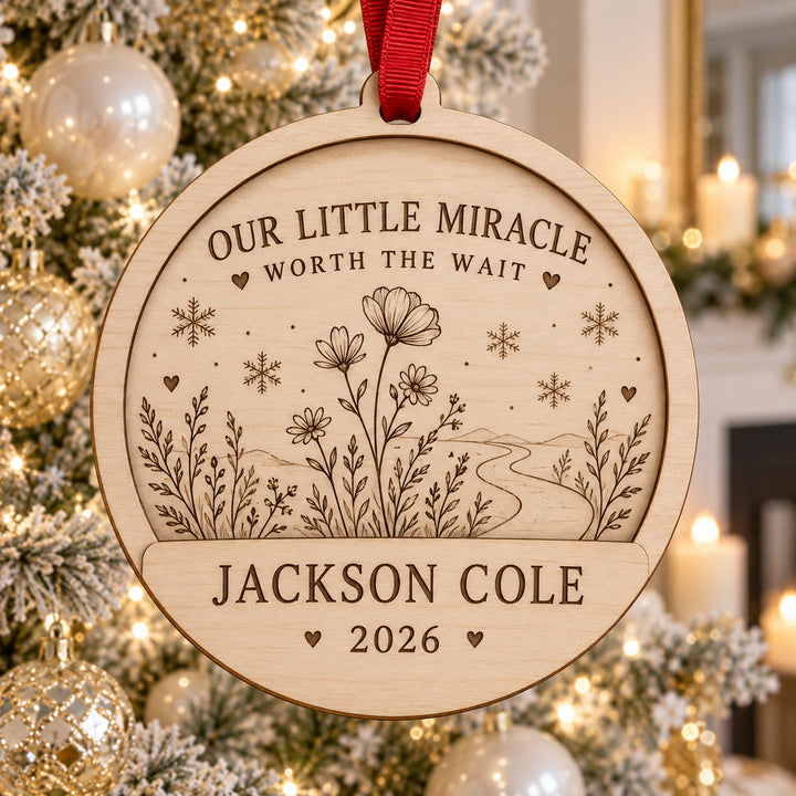 Personalized Ivf Worth The Wait Wood Ornament - Custom Keepsake - image 1