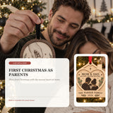 Personalized First Christmas Mom Dad Wood Ornament - Custom Keepsake - image 3