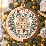 Personalized Blended Family Wood Ornament - Custom Keepsake - image 1