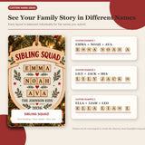 Personalized Sibling Squad Wood Ornament - Custom Keepsake - image 2