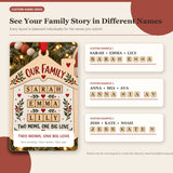 Personalized Two Moms Family Wood Ornament - Custom Keepsake - image 2