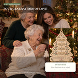 Personalized Four Generations Love Wood Ornament - Custom Keepsake - image 3
