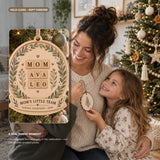 Personalized Single Mom Family Wood Ornament - Custom Keepsake - image 4
