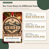 Personalized Single Dad Family Wood Ornament - Custom Keepsake - image 2
