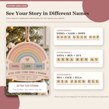 Personalized Rainbow Baby Family Wood Ornament - Custom Keepsake - image 2